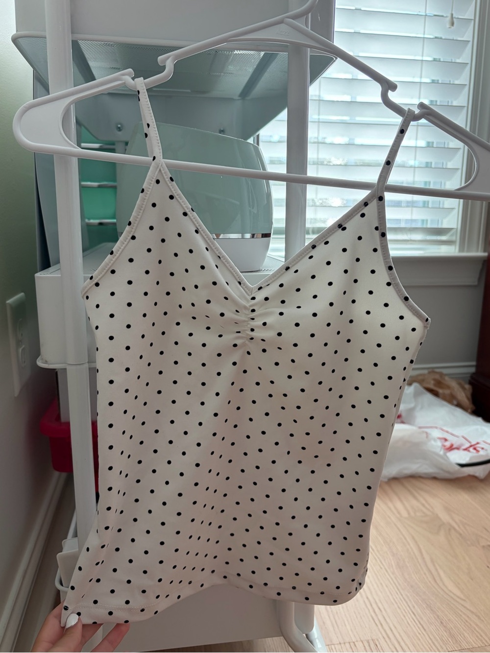 wild fable White Cami with Black Polka Dots